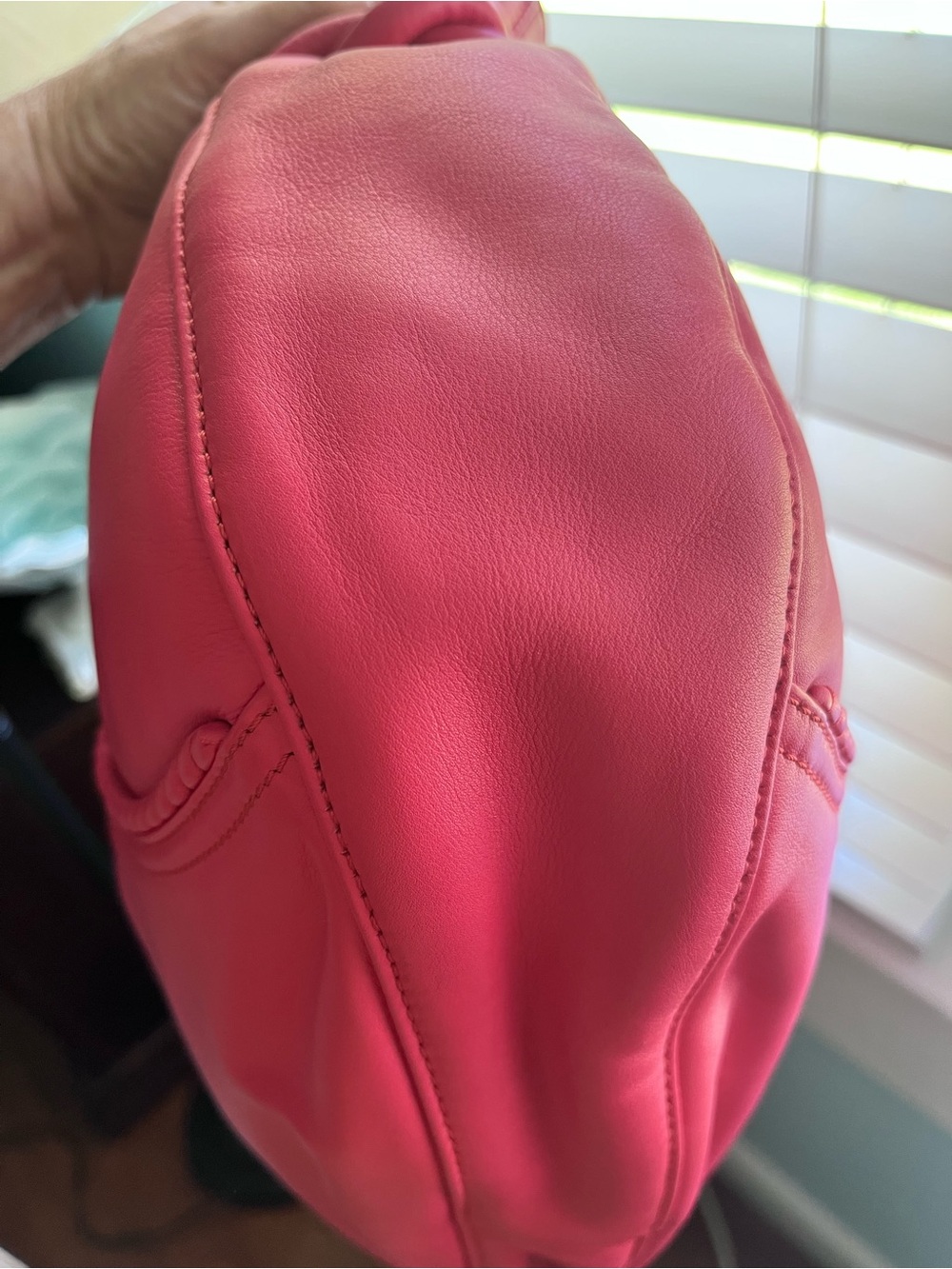 Like New Christian Louboutin Hot Pink Bag with Gold-Tone Charms. Comes with COA - Picture 7 of 14